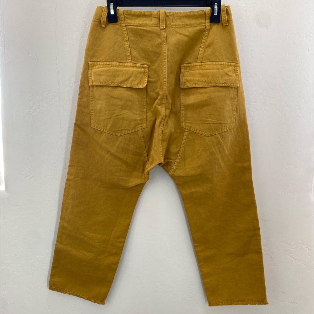 Nili Lotan Luna Pants Mustard linen blend Size 2 - Picture 2 of 15